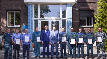 Работники филиала ФГП ВО ЖДТ России на Калининградской ж.д. награждены за ликвидацию пожара в Советске